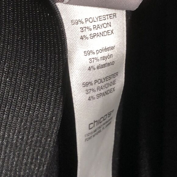 Chico’s Pants Womens XL 16 Gray Fabulously Slimming Pull On Ankle Animal Print - Picture 11 of 11